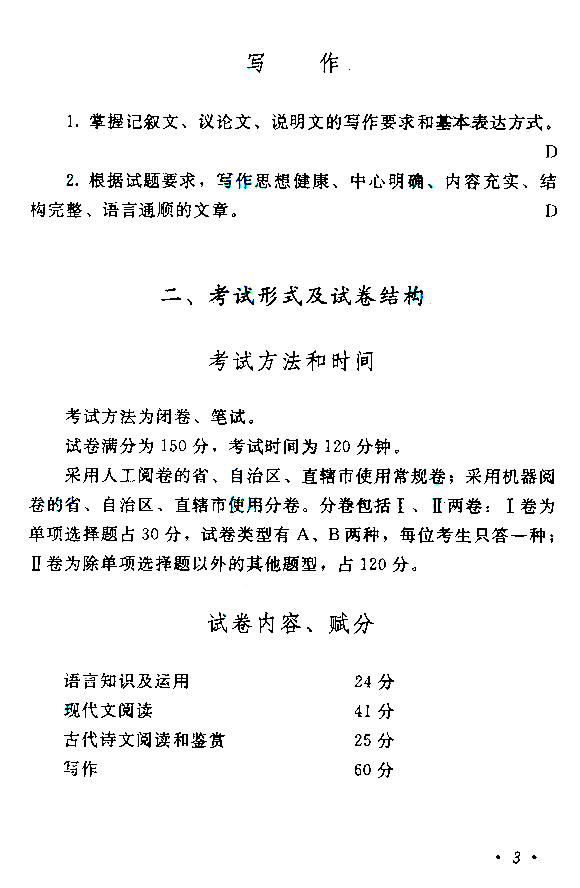 2015年成人高考高起點(diǎn)《語文》<span style=