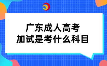 廣東成人高考的加試是考什么科目